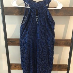 Blue lace dress size small